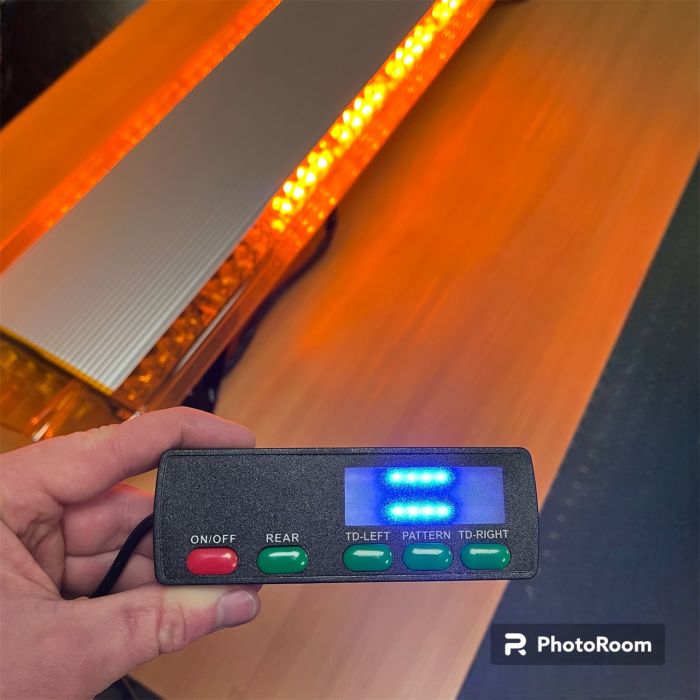 Стробоскоп мигалка на дах авто LED 100см, 12/24v жовтий помаранчевий