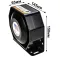 Колокол (сирена) СГУ 12v 200w "Federal Signal TS200-SLIM"