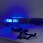 Світлоакустична панель синя на дах автомобіля проблисковий маячок 120 см