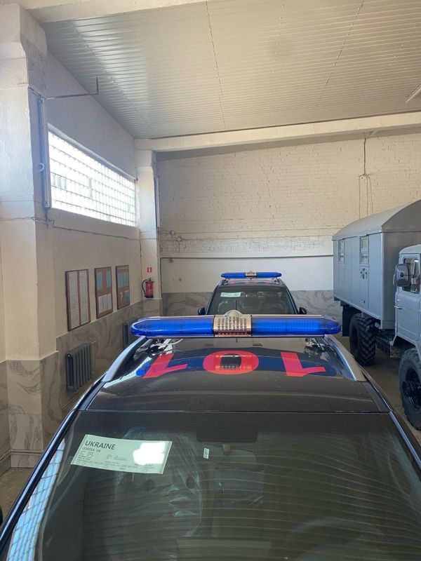 Світлоакустична панель синя на дах автомобіля проблисковий маячок 120 см