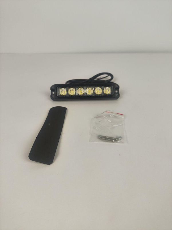 Стробоскоп мигалка в решітку автомобіля білий 6led