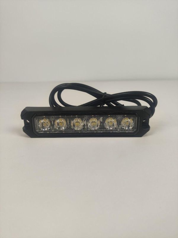 Стробоскоп мигалка в решітку автомобіля білий 6led