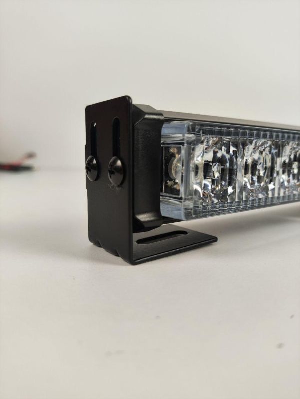 Синя led балка 65см 24W стробоскоп мигалка під лобове скло