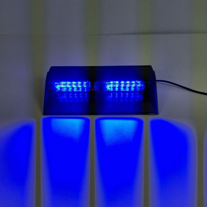 Стробоскоп мигалка під лобове скло 25 см 12 led синій